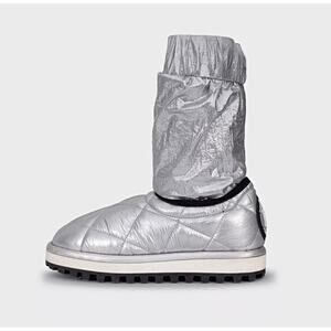 Dolce & Gabbana Silver Elastic Ankle Boots - Size 39